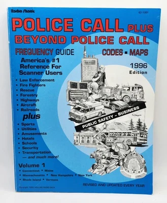 Police Call Plus Beyond Police Call Frequency Guide 1996 MI OH Radio Shack PB - Image 1 of 4