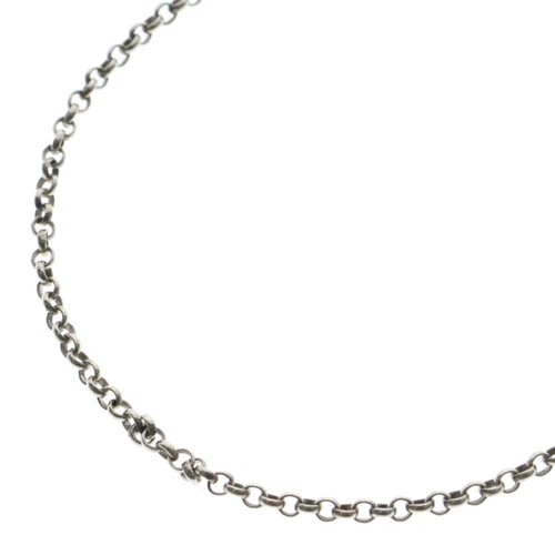 CHROME HEARTS COLLANA CUORI CROMATI R20 Rotolo Catena Collana 2h Argento BCA084 Usatoe3884