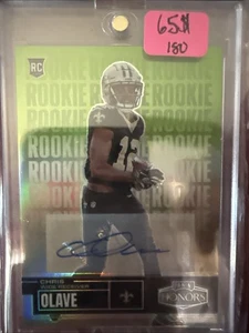 2022 Panini Honors Chris Olave RC Green Prizm Auto /35 Card No 71 Saints! Sick 1 - Picture 1 of 5