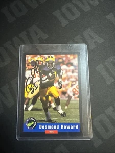 Tarjeta de fútbol americano clásica 1992 con autógrafo de Desmond Howard. Michigan - Imagen 1 de 3