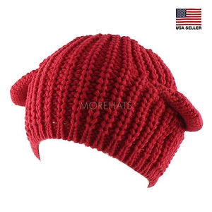 Gorro Tejido con Oreja Flappy Animal Crochet Boina Invierno Esquí GRUESO Cálido Divertido Sombrero - Imagen 1 de 4