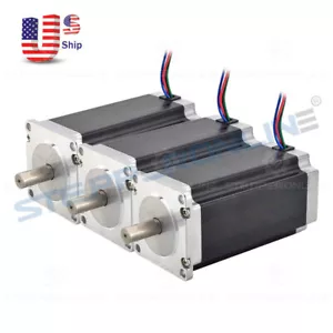3 piezas motor paso a paso Nema 23 3 Nm (425 oz.in) 4.2A eje 10 mm router torno molino CNC - Imagen 1 de 6
