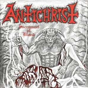 ANTICHRIST-SACRAMENT OF BLOOD-LP-VINYL-COLOR RED/GREY-black-death-metal - Picture 1 of 5