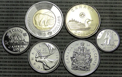 BU Canada 2024 first strike Charles III 6 coin set $2 $1 50c 25c 10c 5c - Image 1 of 2