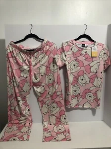 Winnie The Pooh Women's Pink Knit Pajama Set Size Small NWT Soft Fabric - Picture 1 of 9