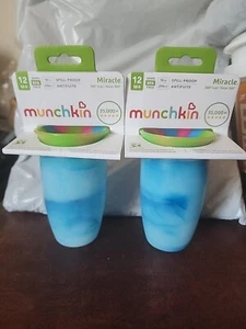 2-Munchkin Miracle 360 Sippy Cup 10oz 12m+ Blue - Picture 1 of 2