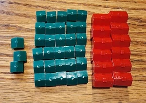 1950s Set Of Houses And Hotels Original Monopoly Game used - Picture 1 of 3