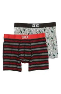 Saxx Vibe Snowball Fight Boxer Briefs 2-Pack Multi Men's Size S L74306 - Picture 1 of 4