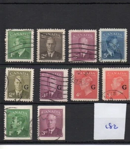 Canada - (182) George V1 - 1949 selection inc "G" opts - used - SG Cat £6 - Picture 1 of 1