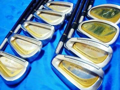 SR-FLEX! 9PC BEAUTIFUL GOLD MARUMAN TITUS X-2 IRONS SET GOLF CLUBS 1118 MAJESTY - Image 1 of 4