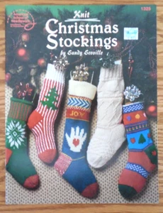 NUEVO Folleto 5 diseños "Medias de Navidad de punto" American School of Needlework - Imagen 1 de 4