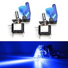 Aircraft Style 12V/20A Blue Led Illuminated On/Off Spst Toggle Switch W/ Cover