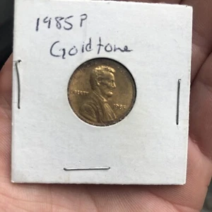 1985 P Penny Gold Tone  - Picture 1 of 2