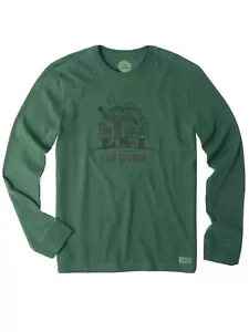 LIFE IS GOOD "TAILGATE FOOTBALL" GRÜN L/S CRUSHER T-SHIRT Herren Medium - Bild 1 von 2