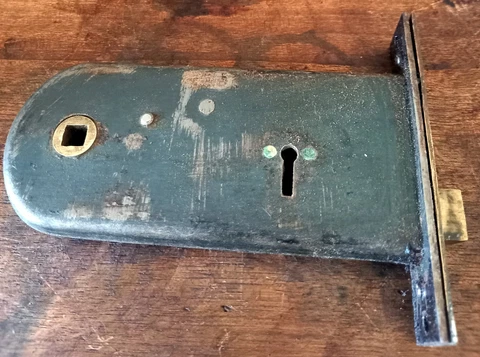 Vintage Antique Rim Lock Door Lock No Key Cover