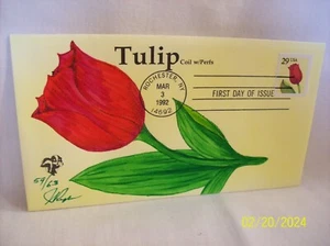 Pughs Ersttagsbrief für die Tulpe von 1992 59/63 Aufschrift dabei - Bild 1 von 1