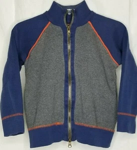 Disney Store Boys Zip Sweater Cars Lightning McQueen Size 4 XS Gray Blue L/S - Picture 1 of 12