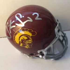 Signed Steve Smith USC Trojans Riddel Authentic Mini Helmet PSA DNA RookieGraph - Picture 1 of 5