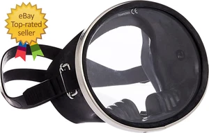Spearfishing Free Dive Mask - Classic Rubber with Tempered Glass Lenses | Oval S - Imagen 1 de 12