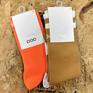 POC Cycling Socks Bundle ( 2 pairs ) Size Medium ( Lure MTB ) & ( FLUO ) - Picture 1 of 2