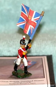 25mm Great Britain Standard Bearer, 1st Ft Guards, Waterloo 1815, by M. Phillips - Picture 1 of 7