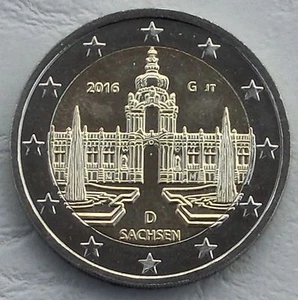 2 Euro Gedenkmünze Deutschland G 2016 Sachsen / Dresdner Zwinger unz. - Picture 1 of 1