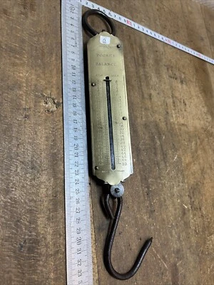 peson Ressort Poket 50 kilos outil ancien OLD TOOL  BALANCE  Chasse Réf N.6 - Photo 1/4