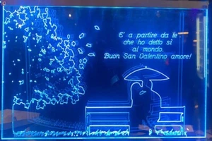 OUADRO IN PLEXIGLASS REGALO FESTA AMORE SAN VALENTIN PERSONALIZZATA LUCE LED RGB - Imagen 1 de 1