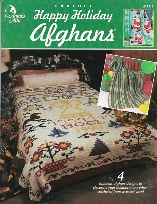 НОВЫЙ СЧАСТЛИВЫЙ ПРАЗДНИК АФГАНЦЕВ РОЖДЕСТВО 4 ДИЗАЙНЫ ANNIE'S КРЮЧКОМ УЗОР КНИГА  - Изображение 1 из 2