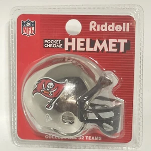 Tampa Bay Buccaneers Riddell Mini Helmet Pocket Chrome NFL Football New Sealed - Picture 1 of 4