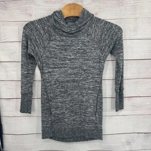 Camiseta túnica Athleta cuello embudo manga larga agujeros para el pulgar gris XS - Imagen 1 de 11
