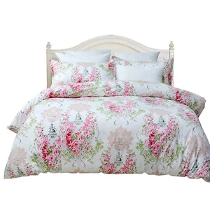 Usning Girls Bedding Floral Duvet Cover 3 Pieces 100 percent Cotton Vintage R... - Picture 1 of 7