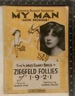 Mon Homme (My Man) Ziegfeld Follies 1921 Vintage Sheet Music Fannie Brice