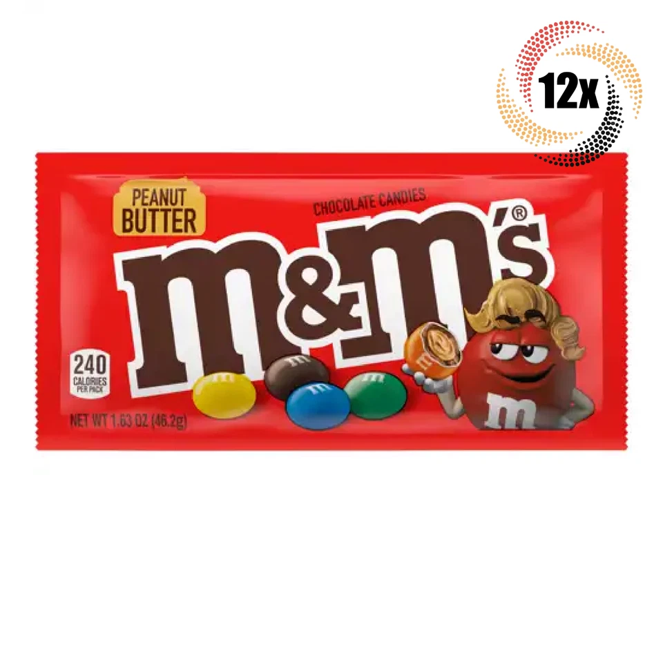12 paquetes de dulces tamaño bocado de chocolate con sabor a mantequilla de maní M&M's | 1,63 oz Foto 1 de 1