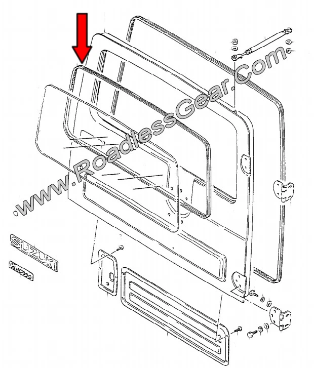 Restripa/sello de ventana trasera para Suzuki Samurai tapa de hojalata {84623-80100} Foto 1 de 1
