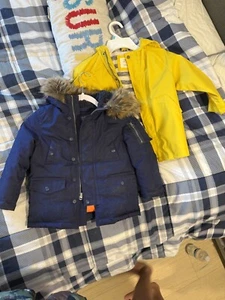 Polo Ralph Lauren Parka Jacket Boys And ZARA Rain Coat - 4T Down - Picture 1 of 6