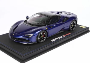 BBR 1:18 Ferrari SF90 Spider CLOSED ROOF Blu Elettrico mit Vitrine lim. 60 pcs - Imagen 1 de 2