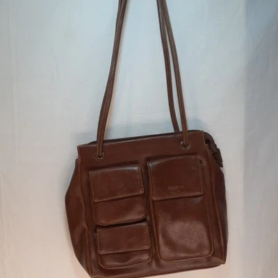 Bolso de mano Rosetti marrón de cuero para mujer con múltiples compartimentos 10x10 Foto 1 de 4