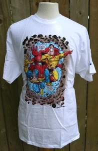 NOS Vintage 1994 Megaton Man Captain Everything Comic Graphitti T-Shirt Size XL - Bild 1 von 7