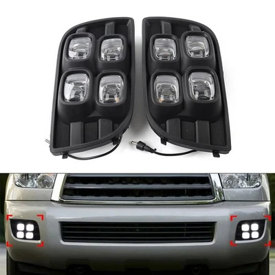 LED Daytime Running Light Fog Lamp Turn Signal For Toyota Sequoia GZ - Image 1 of 4