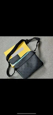 Men's Designer Monogram Trio Messenger Bag Brand New With Box And Tags