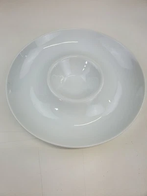 Denmark Oven to Table White Round Chip/Dip Serving Tray Commercial Quality - Image 1 of 4
