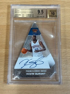 2012-13 Panini Preferred Kevin Durant Silver Choice Award Auto #13/15 BGS 9.5 - Image 1 of 2