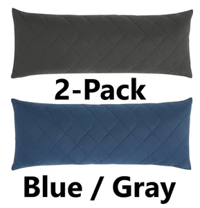 Paquete de 2 almohadas corporales de enfriamiento Below Zero - azul/gris - tamaño 54" L x 16" W x 4,5" H - Imagen 1 de 12