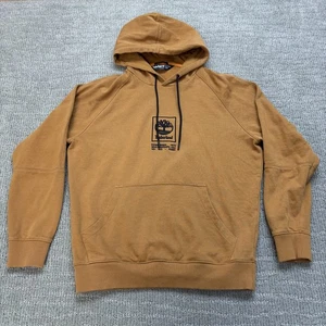 Timberland Hoodie Herren Medium hellbraun normale Passform gesticktes Logo Pullover Raglan - Bild 1 von 8