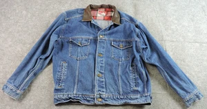 Giacca jeans vintage Marlboro Country Store uomo grande camionista denim collo pelle - Foto 1 di 18