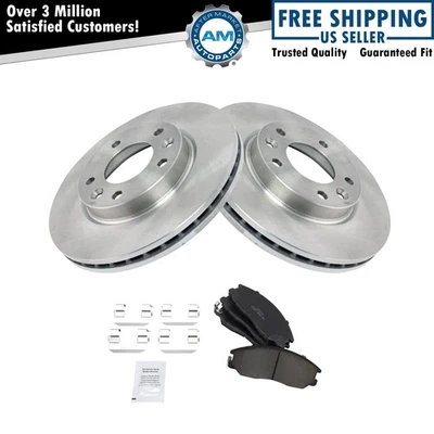 Kit de pastillas de freno delanteras y rotor rotor de freno para Kia Sedona 2002-2004 Foto 1 de 4