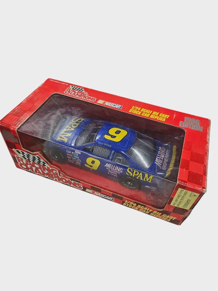 1996 Edition Racing Champions Lake Speed #9 SPAM carro fundido escala 1/24 - Imagem 1 de 1