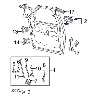 For Ford E-150 Econoline 1996-1998 Ford 7C3Z1521990A Front Door Lock Cylinder - Image 1 of 4