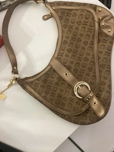 Y2K McBling Rocawear Brown Yellow Saddle Bag Pink White Shoulder Purse Rare - Picture 1 of 6